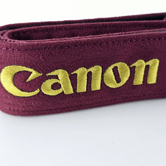 [Pre-owned] Canon Professional Gold Embroidered Logo Neck Strap for EOS Digital — Unused — Japan #5443