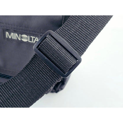 [Pre-owned] Genuine Minolta Camera Lens Shoulder Bag Nylon Black — Near MINT — Japan #5069
