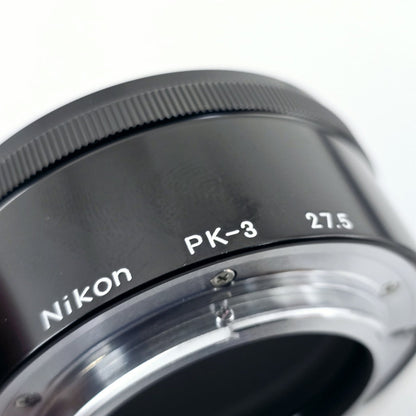 [Pre-owned] Nikon PK-3 Auto Extension Ring Tube 27.5 for F Mount SLR — Mint — Japan #5695