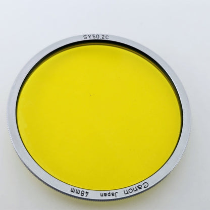 [Pre-owned] Genuine Canon SY50.2C 48mm Yellow Lens Filter — Near Mint — Japan #5689
