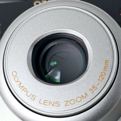 [Pre-owned] Olympus OZ 120 Zoom Point & Shoot 35mm Film Camera (Silver) — Mint — Japan #5644