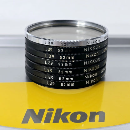 [Pre-owned] Nikon L39 52mm UV Protective Lens Filter (Set of 7) — Near Mint — Japan #5450