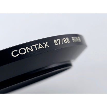 [Pre-owned] Contax Metal Lens Hood 4 with 67/86 Adapter Ring Set — MINT — Japan #4229