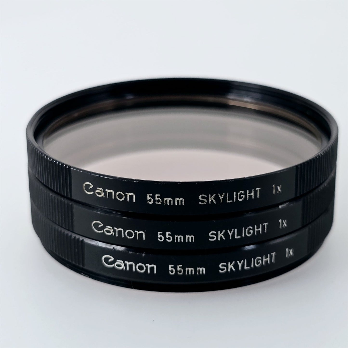 [Pre-owned] Canon Skylight 1x / UV / Protect Lens Filter 52mm 55mm (12 pcs Bundle) — Near Mint — Japan #5452