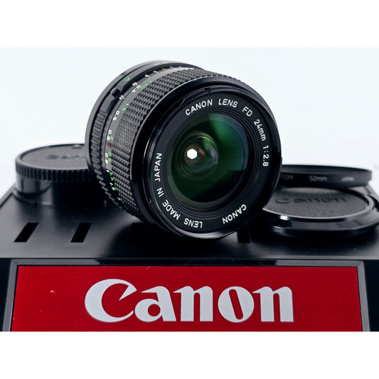 [Pre-owned] Canon New FD 24mm f2.8 Wide Angle MF Lens — Near MINT — Japan #4899