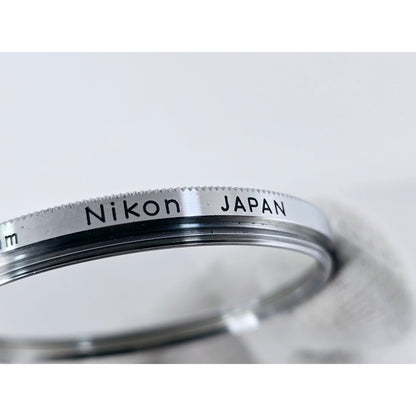 [Pre-owned] Nikon L38 52mm Chrome Frame Lens Filter — Near MINT — Japan #3690