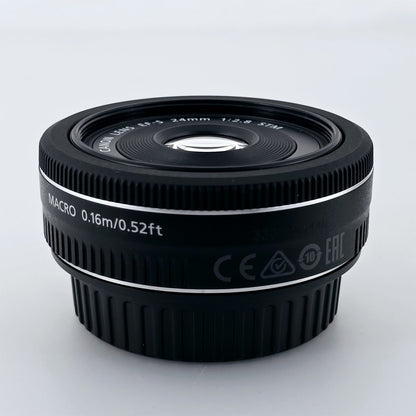 [Pre-owned] Canon EF-S 24mm f/2.8 STM Wide Angle Prime AF Lens — Near Mint+++ — Japan #5603