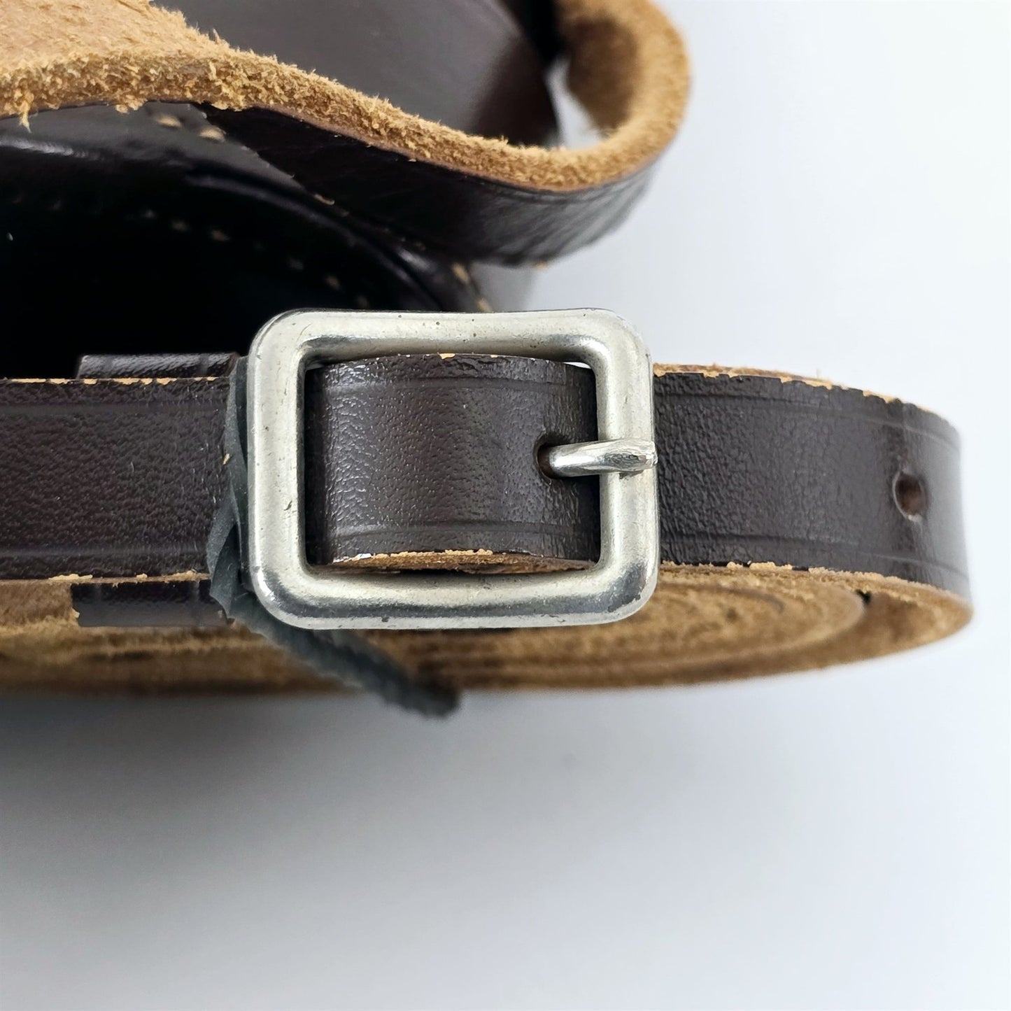 [Pre-owned] Leica Vintage Brown Leather Camera Hard Case — Excellent+++++ — Japan #5456