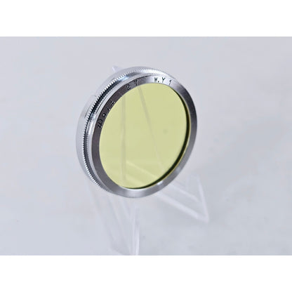 [Pre-owned] Walz 27mm Metal Lens Hood w/ 27 W.Y1 Yellow Filter — Near MINT — Japan #4041