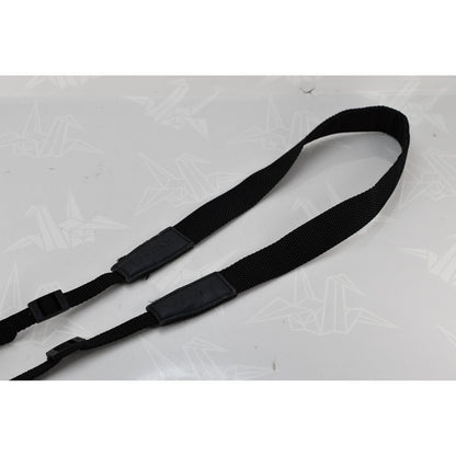 [Pre-owned] Contax Genuine Camera Neck Strap Black Nylon 0.98in (2.5cm) — Near MINT — Japan #2235