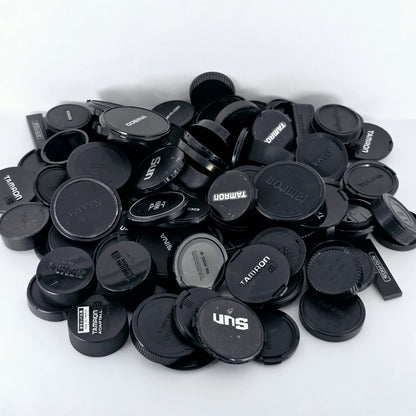[Pre-owned] Bulk Lot 100 pcs Assorted Front & Rear Camera Lens Caps — Near Mint — Japan #5565