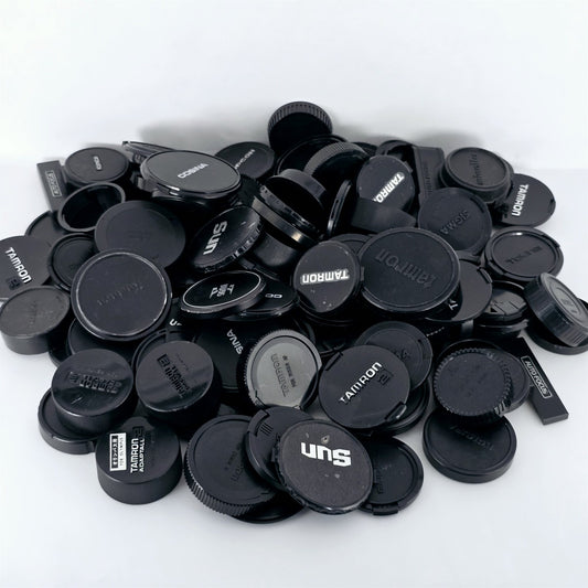 [Pre-owned] Bulk Lot 100 pcs Assorted Front & Rear Camera Lens Caps — Near Mint — Japan #5565