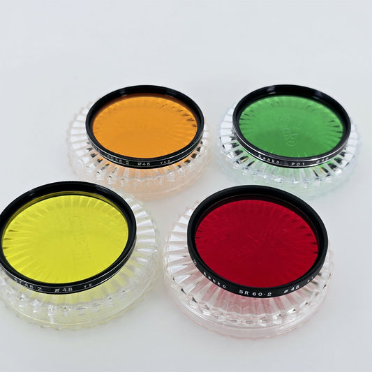 [Pre-owned] Kenko 48mm Lens Filter Assorted Colors Set (4 pcs) — Near Mint — Japan #5772