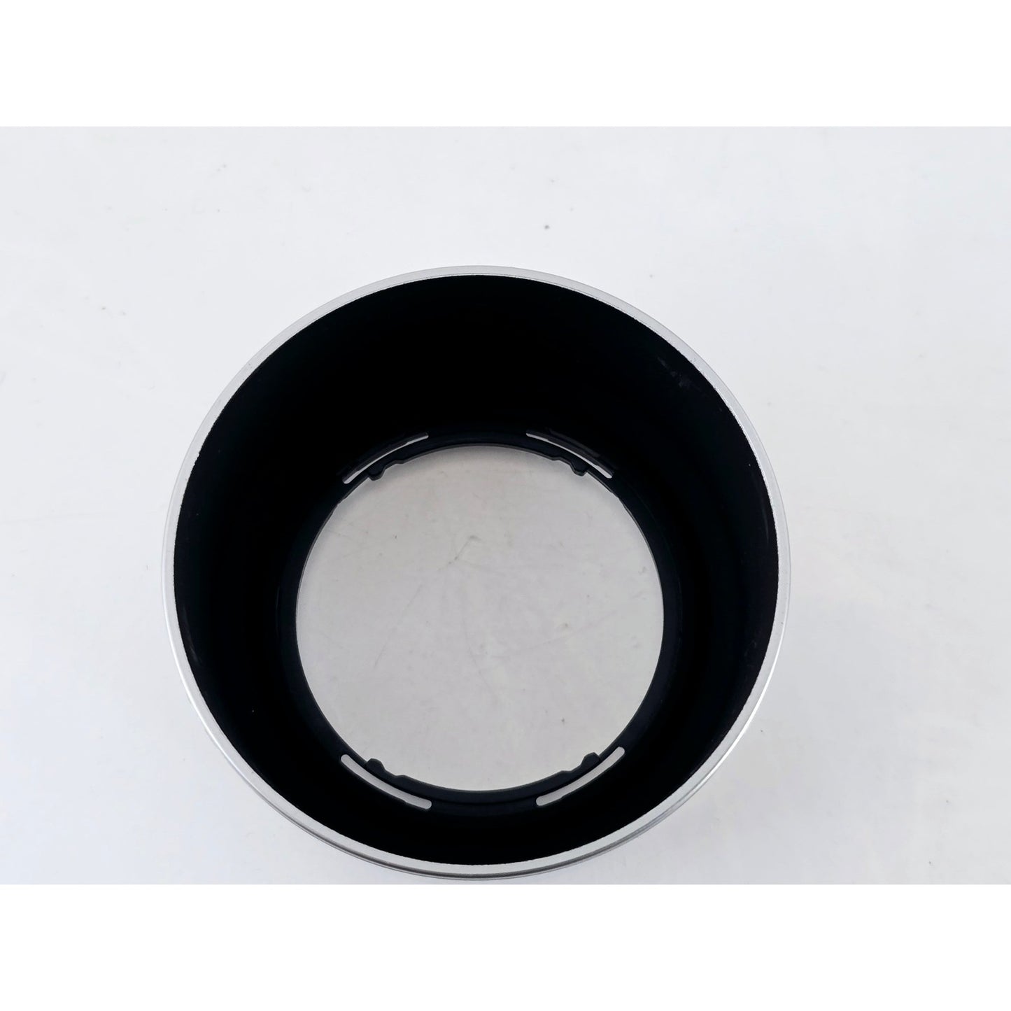 [Pre-owned] Olympus Pen LH-40B Lens Hood Silver for M.Zuiko Digital 45mm F1.8 — MINT — Japan #4088