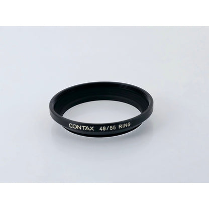 [Pre-owned] Contax 49/55 Metal Step-Up Adapter Ring for Filter/Hood — MINT — Japan #3675