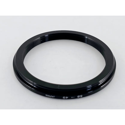 [Pre-owned] Metal Step Down Adapter Ring 58mm Lens to 49mm Filter — Near MINT — Japan #3922