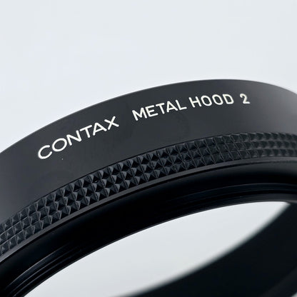 [Pre-owned] Genuine Contax Metal Lens Hood 2 — Top Mint — Japan #5615