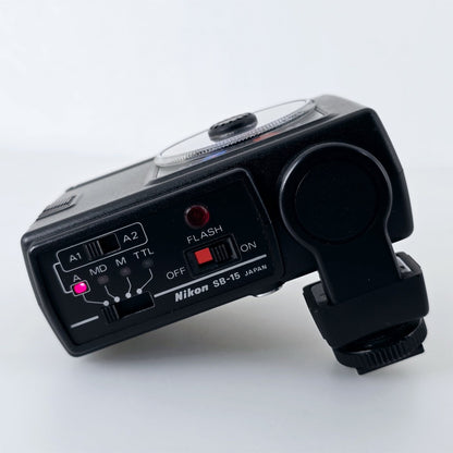 [Pre-owned] Nikon Speedlight SB-15 Compact Shoe Mount Flash for F3 FM2 FE2 — Mint — Japan #5414