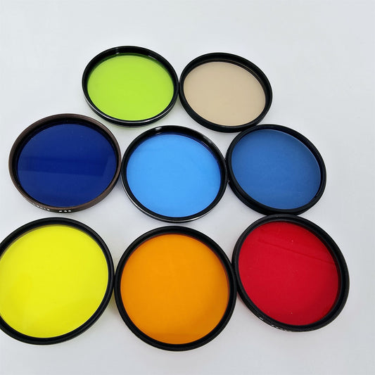 [Pre-owned] Kenko 55mm Lens Filter Assorted Color Set (8 pcs) — Near Mint — Japan #5769