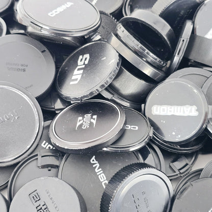 [Pre-owned] Bulk Lot 100 pcs Assorted Front & Rear Camera Lens Caps — Near Mint — Japan #5565