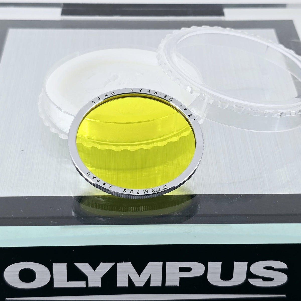 [Pre-owned] Olympus Y2 43mm SY 48.2C Yellow Lens Filter — Near Mint — Japan #5703
