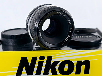 🌸[Near MINT] Nikon Non Ai Nikkor 50mm F2 Standard MF Lens Genuine From Japan