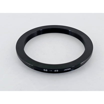 [Pre-owned] Metal Step Down Adapter Ring 58mm Lens to 49mm Filter — Near MINT — Japan #3922