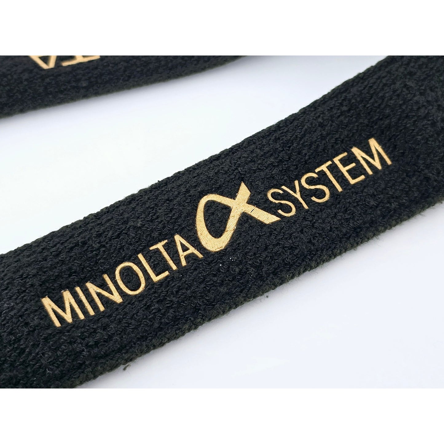 [Pre-owned] Minolta Camera Strap Gold α System for Dynax Maxxum SLR — Near MINT — Japan #4977