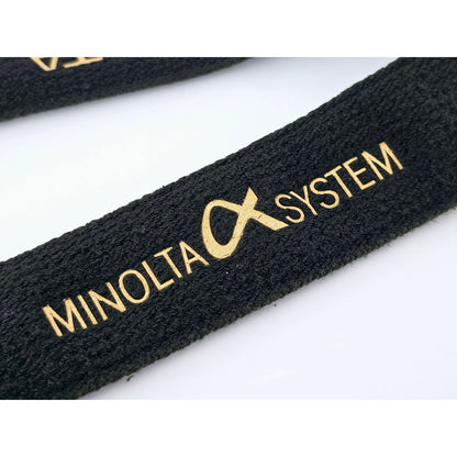 [Pre-owned] Minolta Camera Strap Gold α System for Dynax Maxxum SLR — Near MINT — Japan #4977