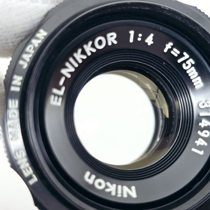 [Pre-owned] Nikon EL Nikkor 75mm f/4 Enlarging Lens — Excellent+++++ — Japan #5553