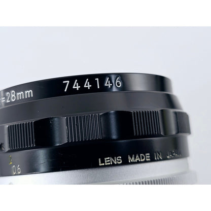 [Pre-owned] Nikon Non-Ai Nikkor-H Auto 28mm F3.5 Wide Angle MF Lens — Near MINT — Japan #4819