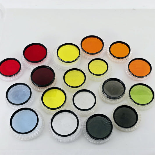 [Pre-owned] Kenko 49mm 52mm 55mm Colored Lens Filter Set (18 pcs) — Near Mint — Japan #5558