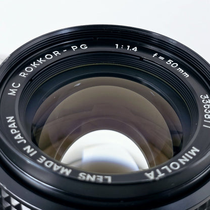 [Pre-owned] Minolta MC Rokkor-PG 50mm f/1.4 MF Standard Prime Lens — Mint — Japan #5362