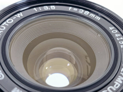 [Pre-owned] Olympus OM System G.Zuiko Auto-W 28mm F3.5 MF Lens — Near Mint+++ — Japan #4063