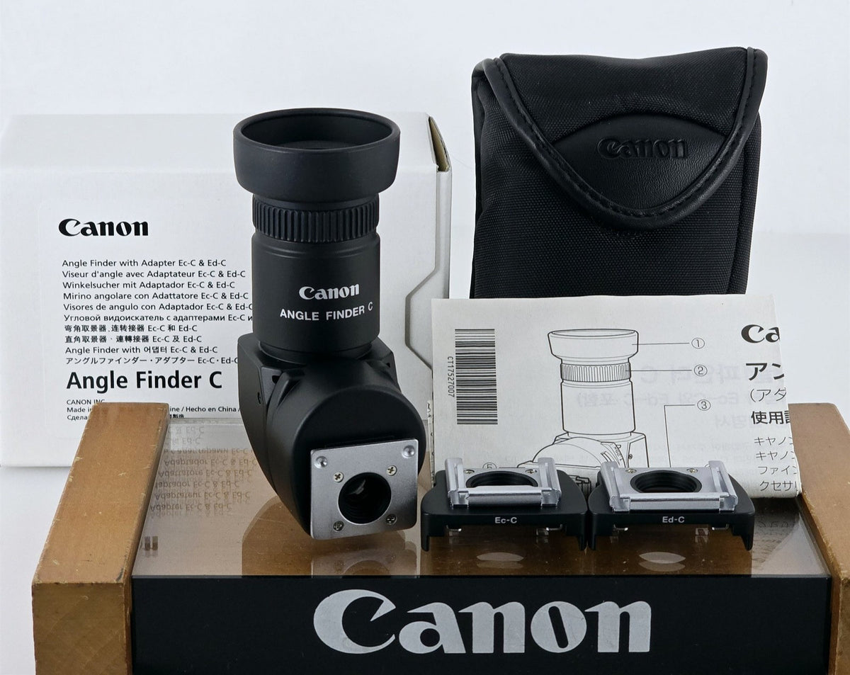 [Pre-owned] Canon Angle Finder C Viewfinder w/ Ed-C Ec-C 2 Adapters — Top Mint — Japan #5624