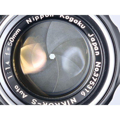 [Pre-owned] Nikon Non-Ai Nikkor-S Auto 50mm F1.4 MF Lens (6 Blades, Early) — Near MINT — Japan #4753