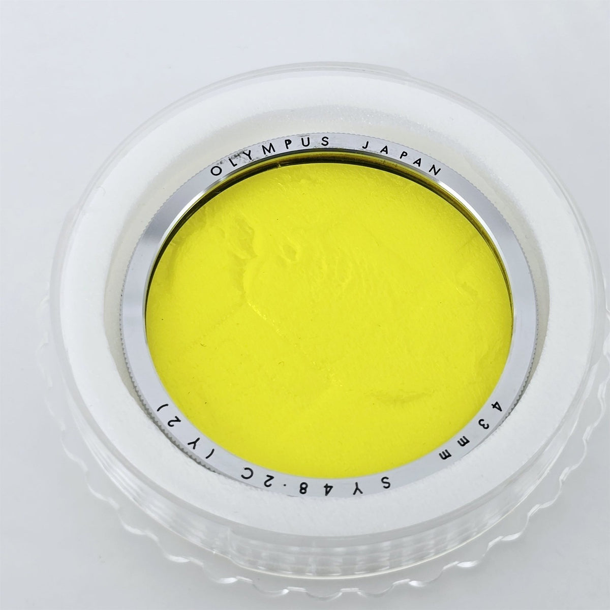 [Pre-owned] Olympus Y2 43mm SY 48.2C Yellow Lens Filter — Near Mint — Japan #5703