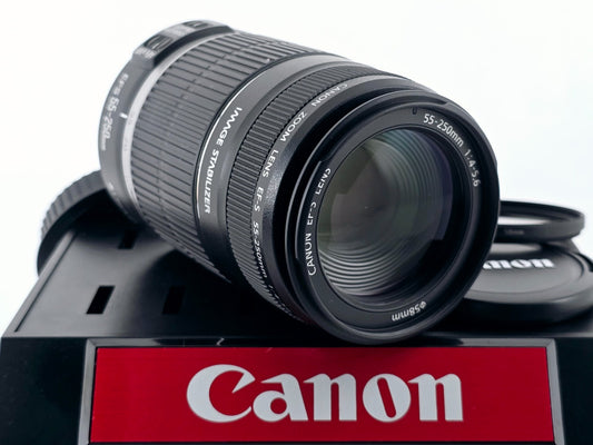 🌸[MINT] Canon EF-S 55-250mm F4-5.6 IS Telephoto Zoom Lens Genuine From Japan