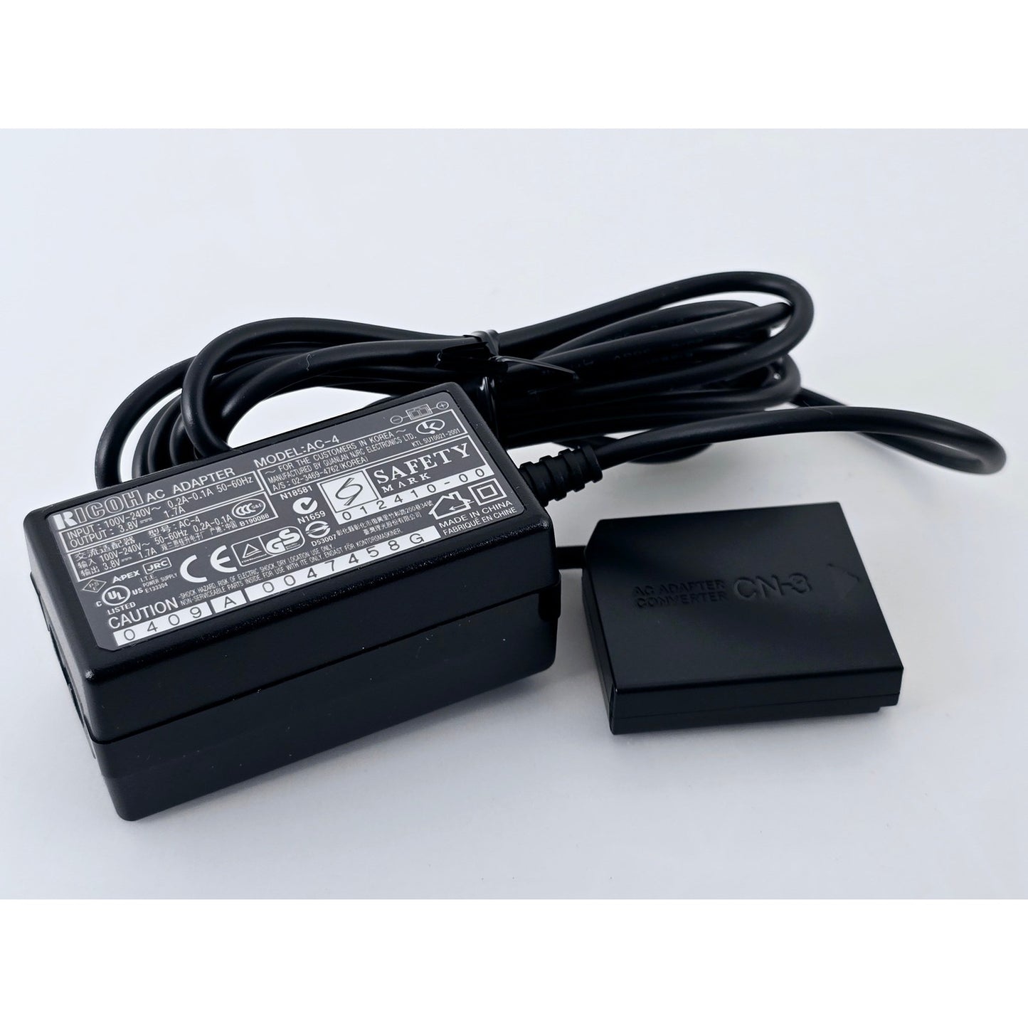 [Pre-owned] Ricoh AC Adapter AC-4 with CN-3 Converter — Unused — Japan #4372