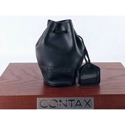 [Pre-owned] Contax GCL-1 Genuine Original Leather Pouch Lens Case — MINT — Japan #3590