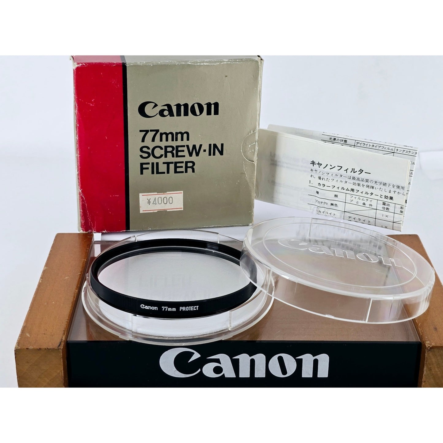 [Pre-owned] Genuine Canon 77mm Protect Screw-In Lens Filter — MINT — Japan #4272