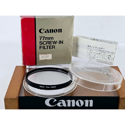 [Pre-owned] Genuine Canon 77mm Protect Screw-In Lens Filter — MINT — Japan #4272