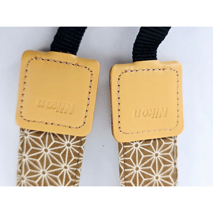 [Pre-owned] Nikon Japanese Hemp Leaf Pattern Camera Strap 3.2cm (1.3in) — Unused — Japan #2911