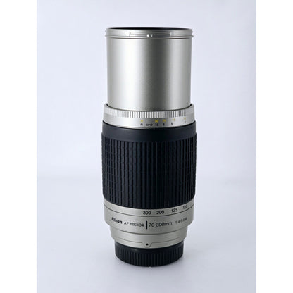 [Pre-owned] Nikon AF Nikkor 70-300mm F4-5.6 G Silver Zoom Lens — Near MINT — Japan #4155