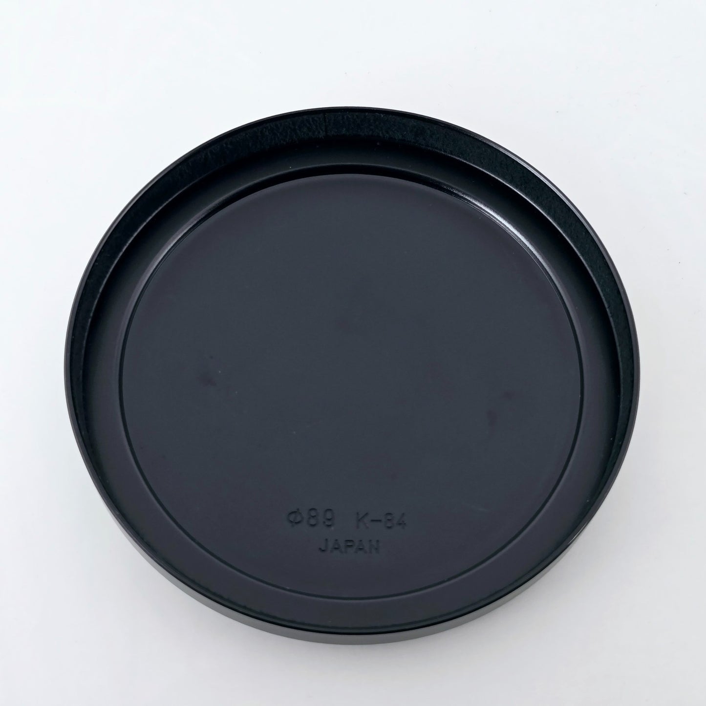 [Pre-owned] Contax Metal Lens Cap Black 89mm K84 K-84 — MINT — Japan #1765