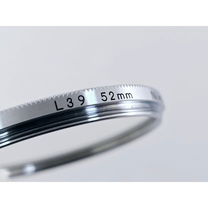 [Pre-owned] Nikon L39 52mm Chrome Frame Lens Filter Genuine — Near MINT — Japan #3786
