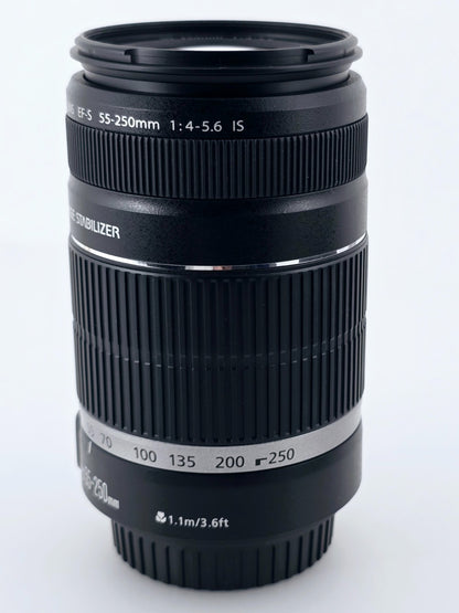 🌸[MINT] Canon EF-S 55-250mm F4-5.6 IS Telephoto Zoom Lens Genuine From Japan