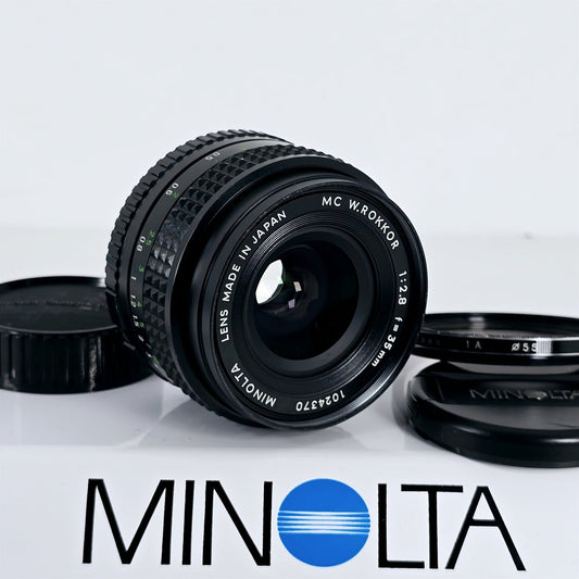 [Pre-owned] Minolta MC W.Rokkor 35mm F2.8 MF Wide Angle Lens — Near Mint+++ — Japan #5780