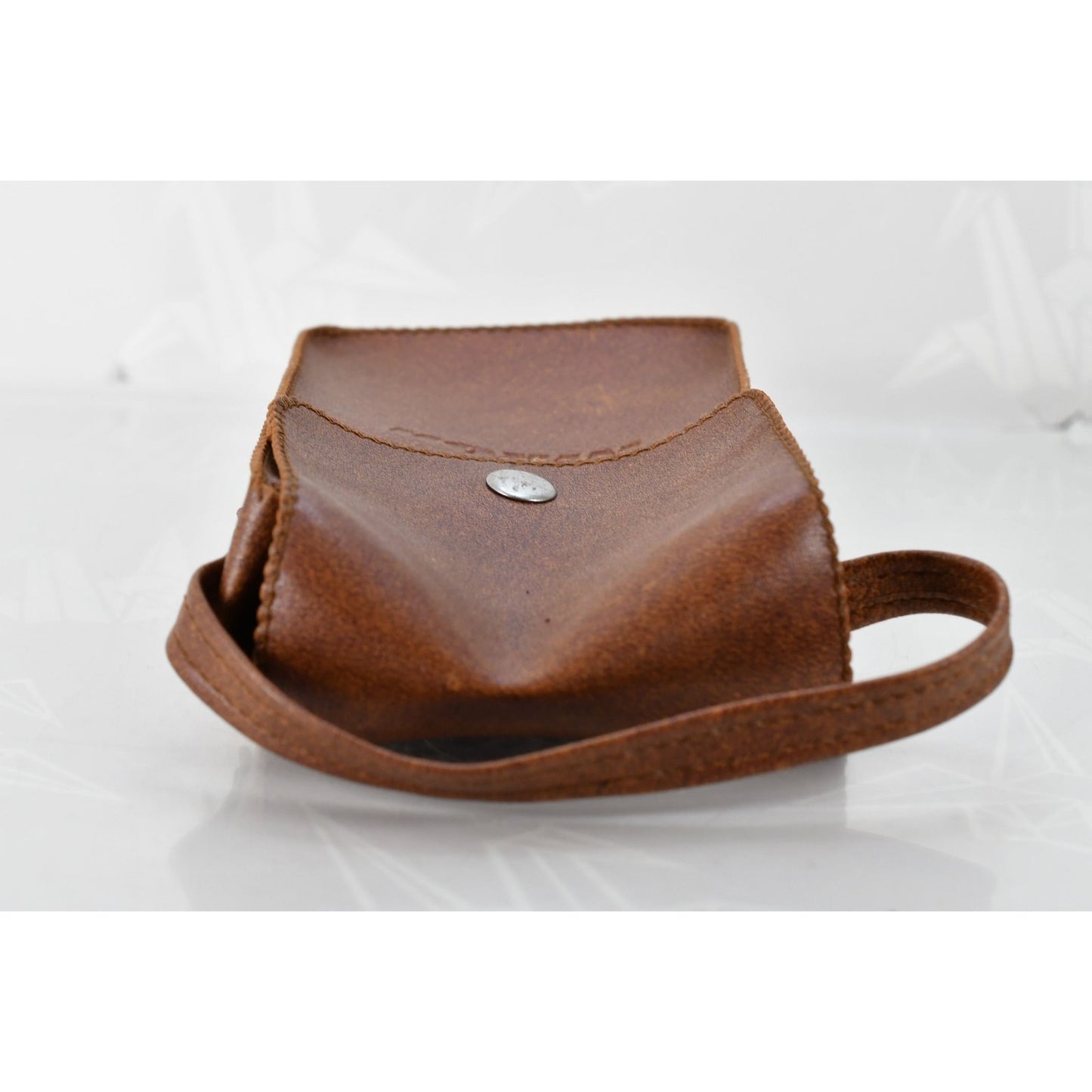 [Pre-owned] Nikon SS-7 Soft Brown Leather Flash Case for SB-7 SB-8 SB-9 SB-10 — MINT — Japan #2398