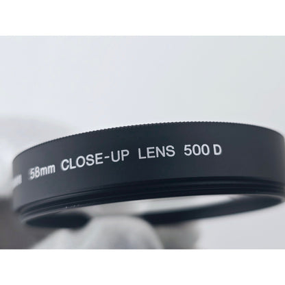 [Pre-owned] Canon 58mm Close-up Lens 500D Macro Filter for EF FD Lens — MINT — Japan #4634